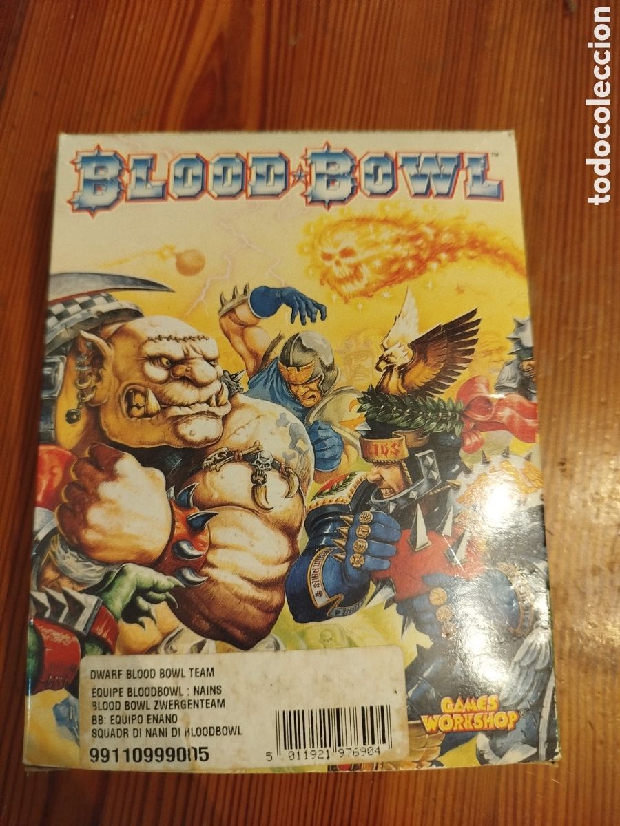 Juegos Antiguos: Blood bowl equipo de enanos con jugador estrella