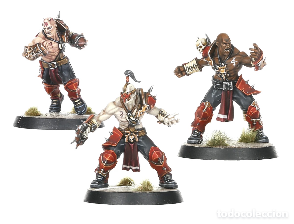 Juegos Antiguos: Blood Bowl Khorne Bloodreavers (3 miniaturas)