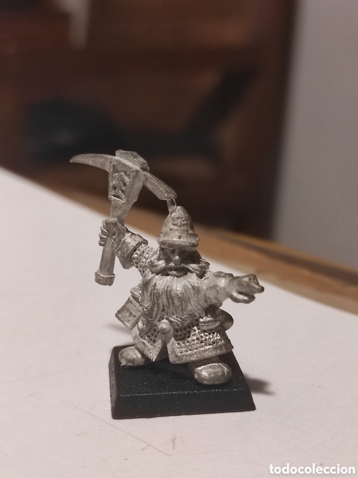 Juegos Antiguos: Figura de plomo Dwarf Miner Hero Krudd Mad Mattock Grudge of Drong Citadela Engineer Saper