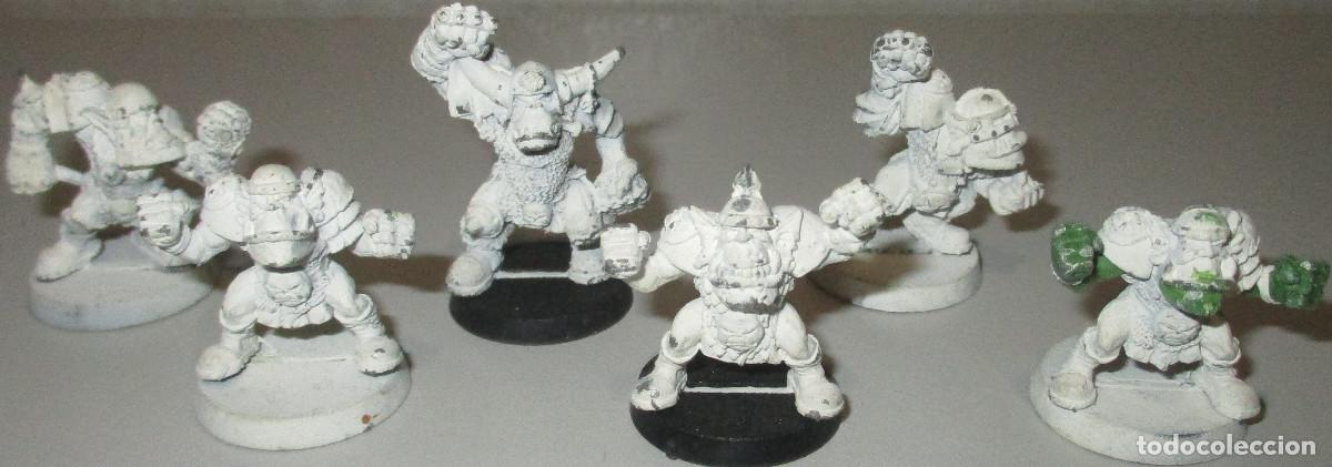 Juegos antiguos: figuras warhammer BLOOD BOWL ORC TEAM ORCLAND RIDERS