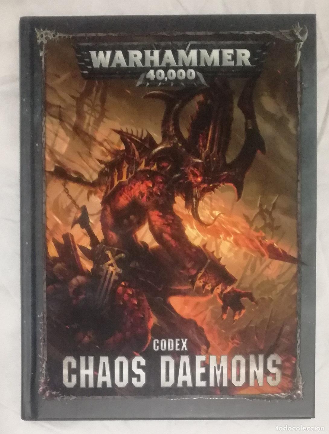 Juegos antiguos: Juego de rol: Warhammer 40000 Codex Chaos Daemons - Games Workshop Limited; tapas duras