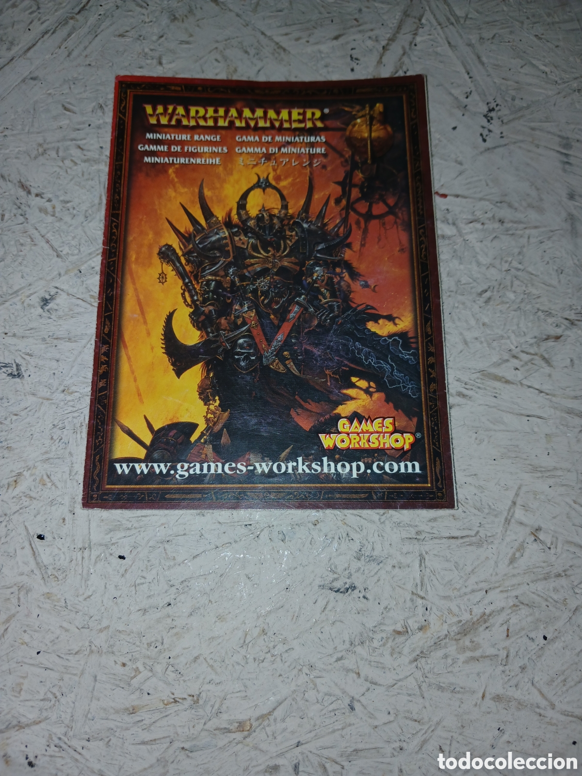 Juegos antiguos: Desplegable folleto catalogo miniatura Warhammer Games Workshop 2003 original