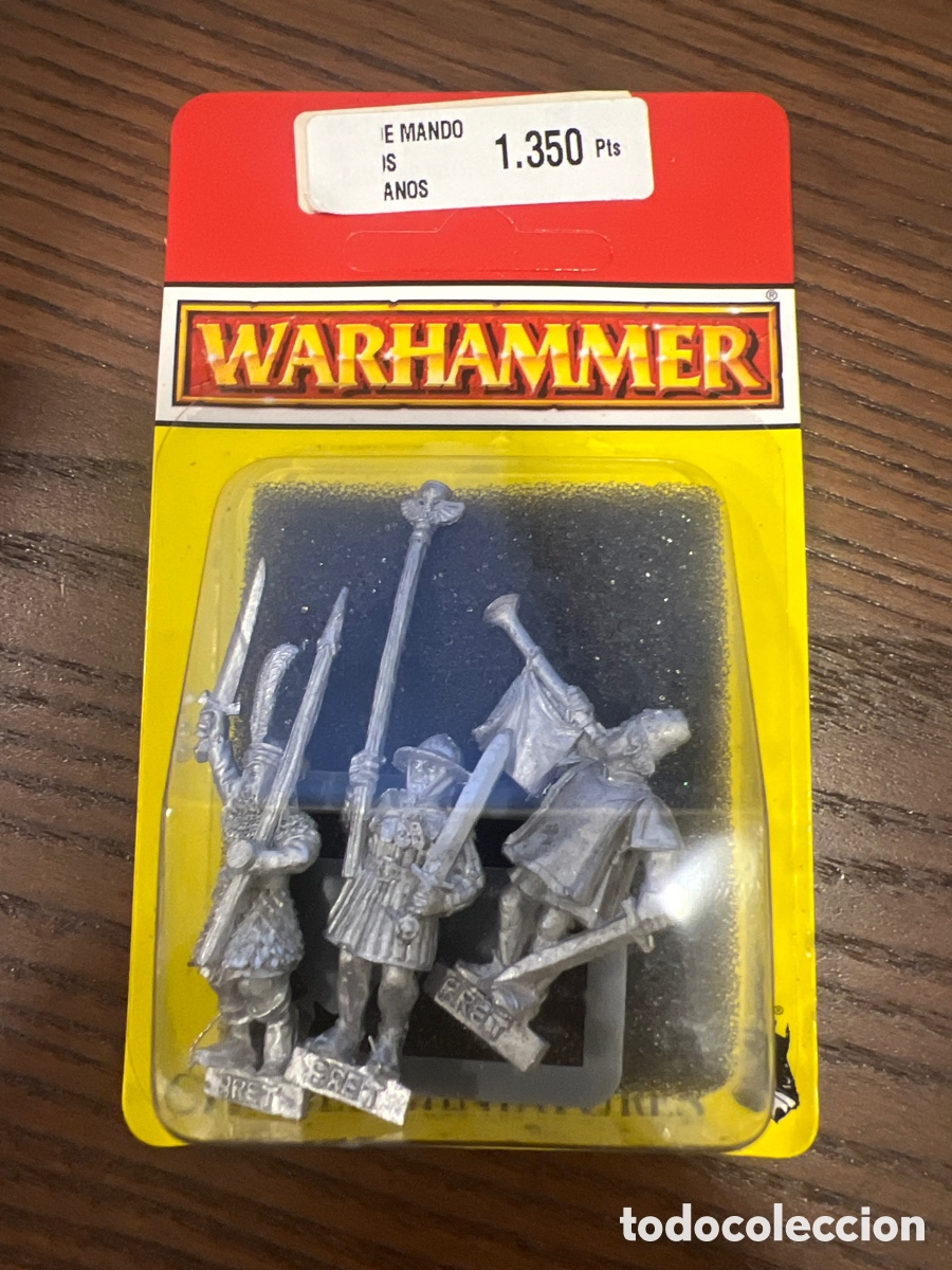 Juegos antiguos: Warhammer Grupo de Mando Elfos Silvanos Wood Elves &ndash; Citadel 90s &ndash; Nuevo en Bl&iacute;ster