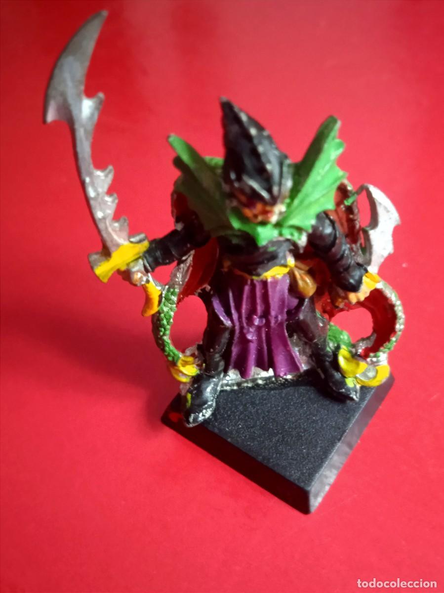 Juegos antiguos: FIGURA DE PLOMO O ESTA&Ntilde;O WARHAMMER GW 1995. - CORSARIO ELFO OSCURO