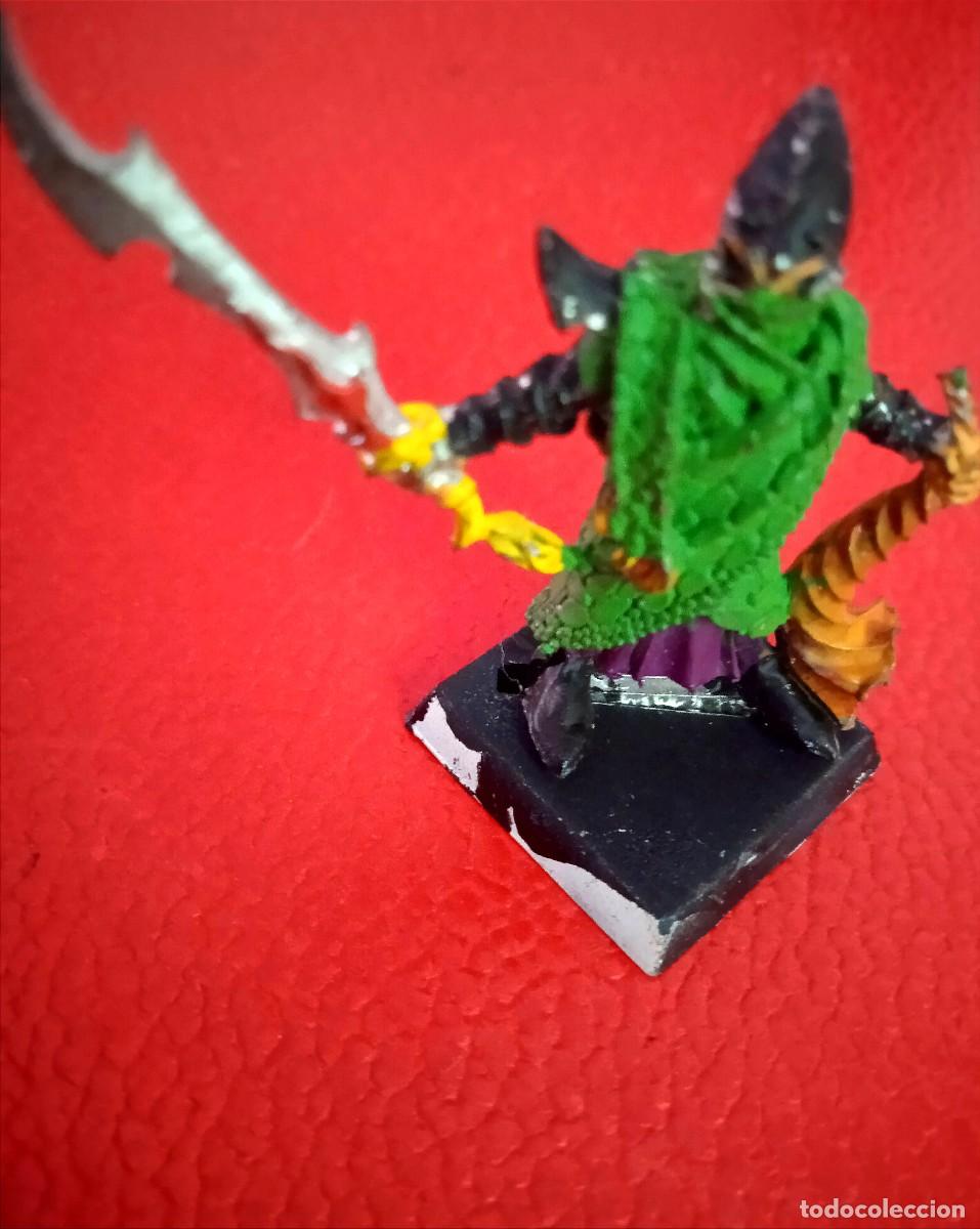 Juegos antiguos: FIGURA DE PLOMO O ESTA&Ntilde;O WARHAMMER GW 1995. - GUERRERO ELFO CORSARIO OSCURO