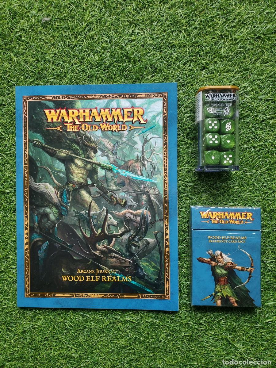 Juegos antiguos: Warhammer The Old World: Wood Elf Realms - ayudas de juego precintadas