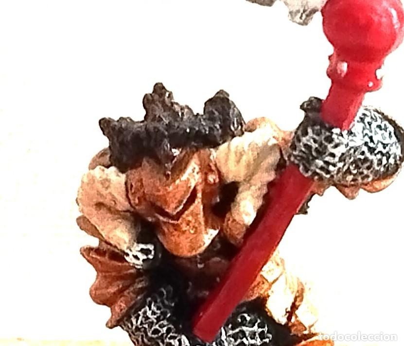 Juegos antiguos: Warhammer: Caballero del Chaos con guada&ntilde;a, pintado, metal, 1990s