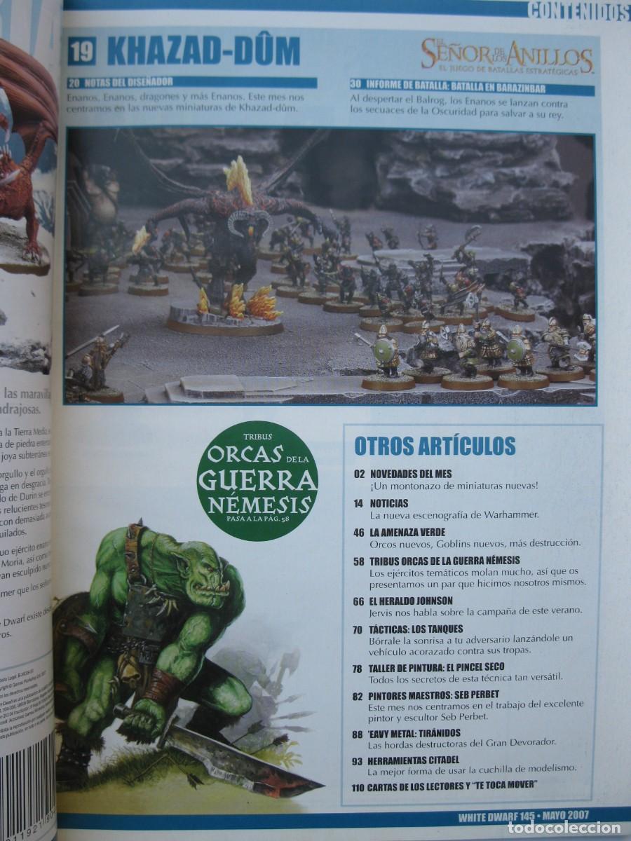 Juegos antiguos: WHITE DWARF - N&ordm; 145 - GAMES WORKSHOP - A&Ntilde;O 2007. - Foto 2