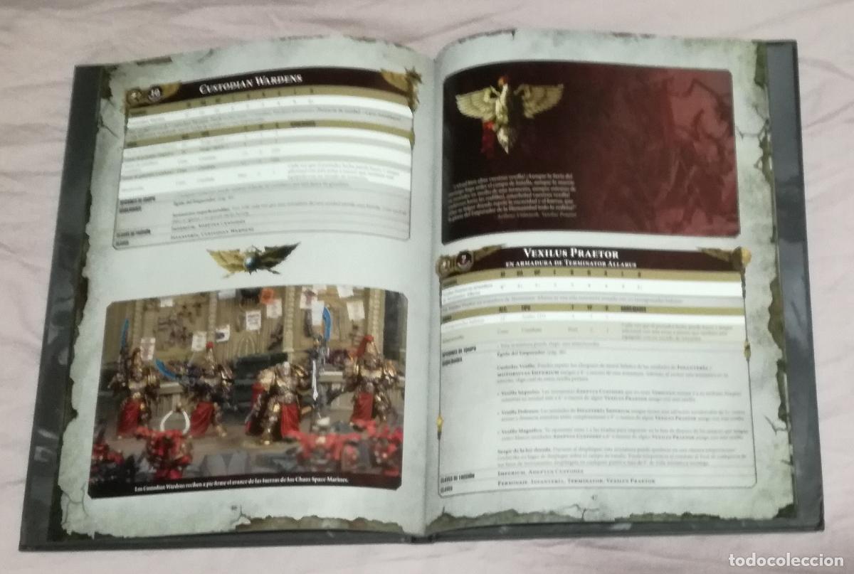 Juegos antiguos: Juego de rol: Warhammer 40000 Codex Adeptus Custodes - Games Workshop; tapas duras - Foto 2