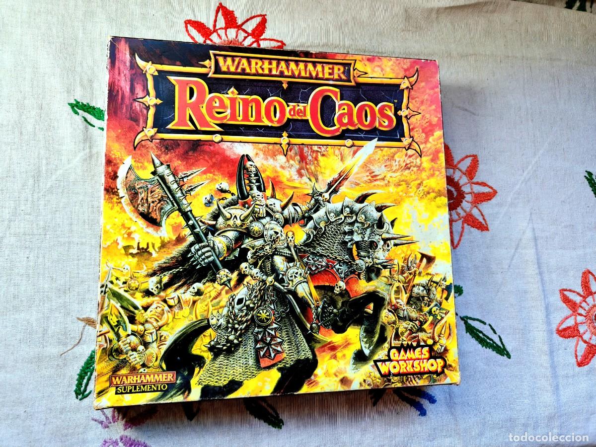 Juegos antiguos: Caja Warhammer. Reinos del Caso. Suplemento para Warhammer. Games Workshop.