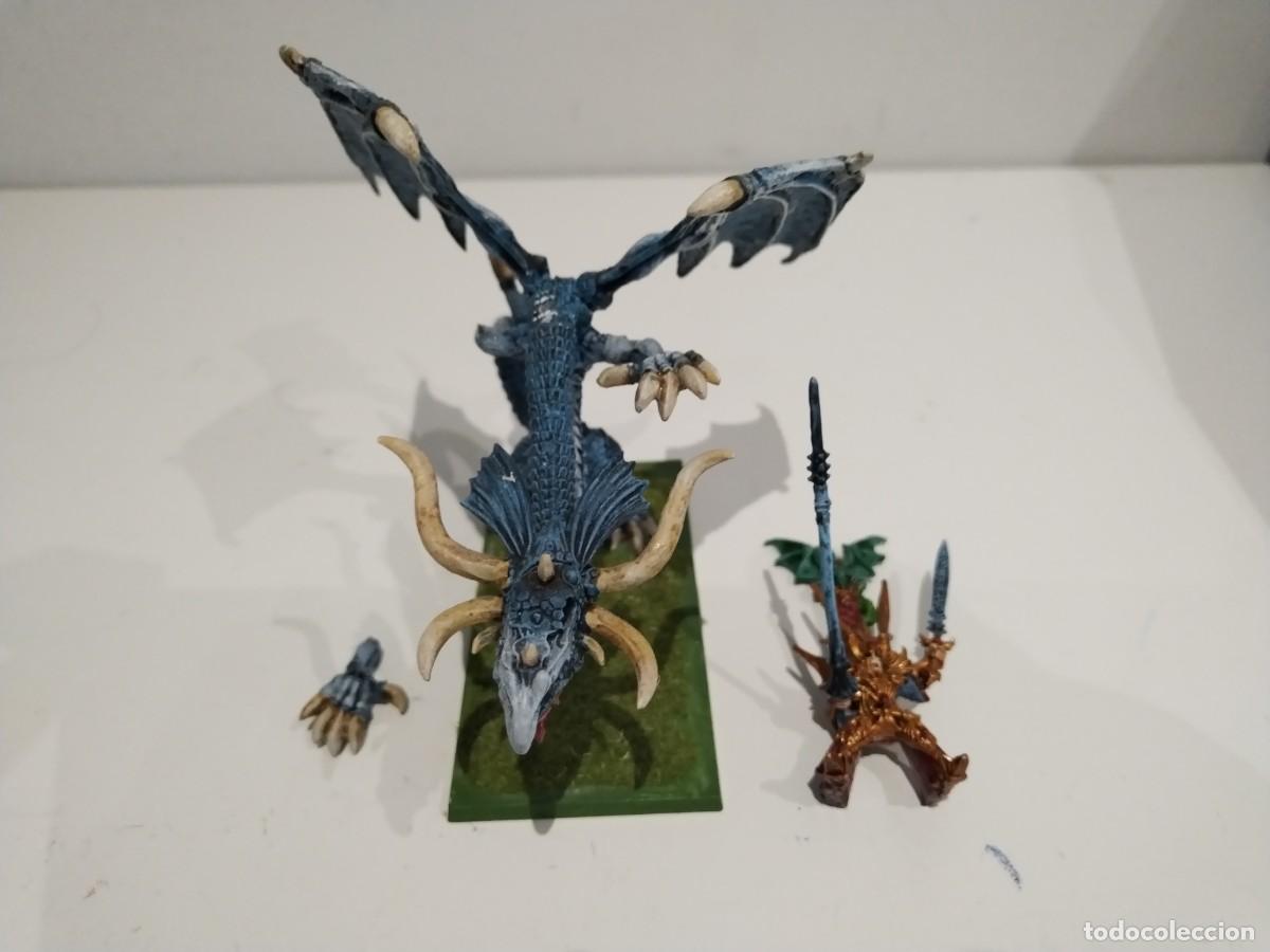 Juegos antiguos: resina 3D: Imrik en dragon - altos elfos - warhammer