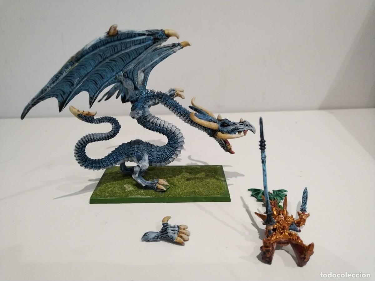 Juegos antiguos: resina 3D: Imrik en dragon - altos elfos - warhammer