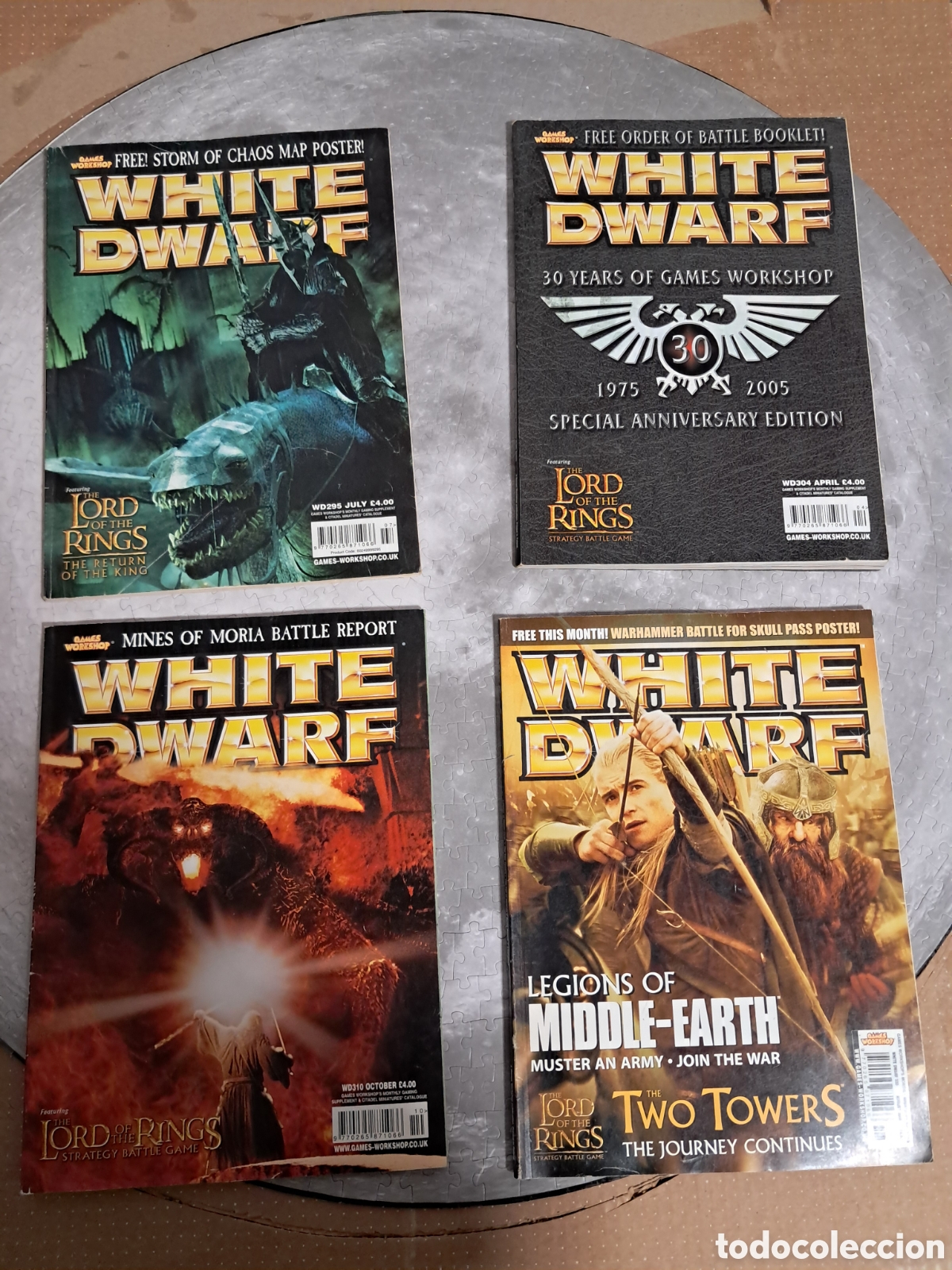 Juegos antiguos: 4 White Dwarf Warhammer Ingl&eacute;s