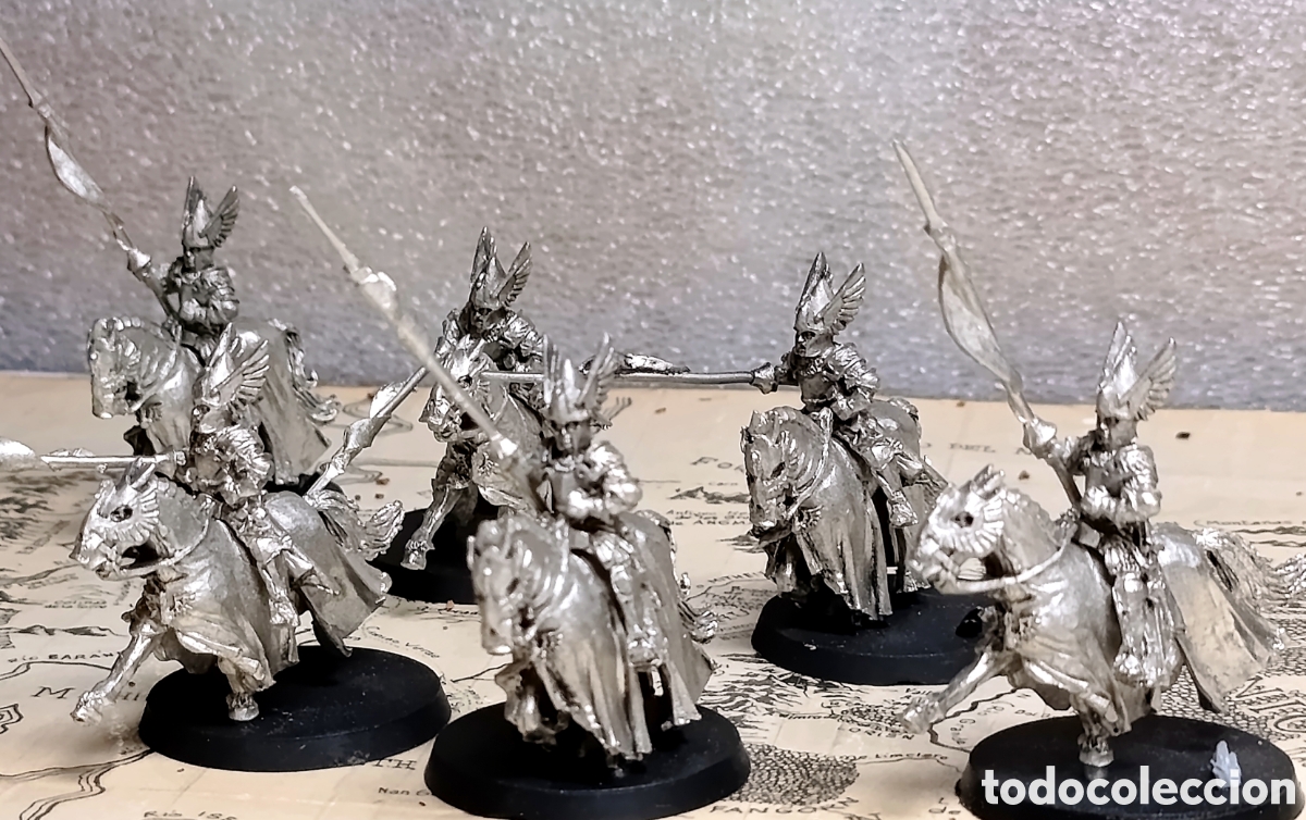Juegos antiguos: ​Lote 6 Caballeros de Dol Amroth a Caballo Metal ESDLA Citadel (El Se&ntilde;or de los Anillos) OOP