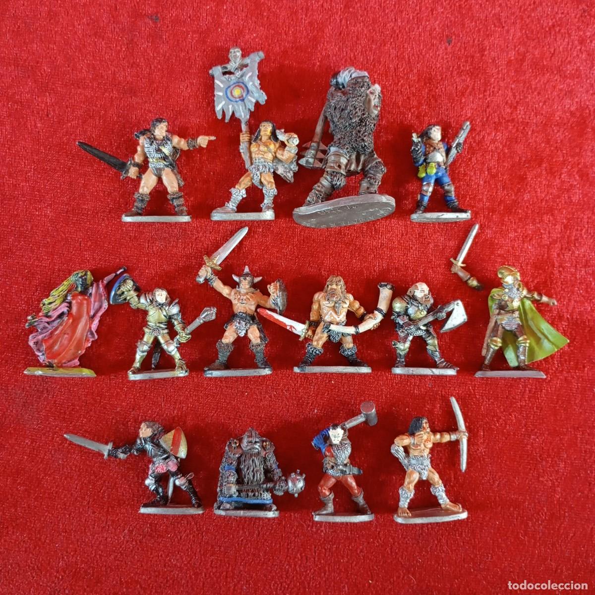 Jogos Antigos: LOTE DE 14 FIGURAS DE PLOMO TIPO WARHAMMER - PINTADAS A MANO - ORCOS Y PERSONAJES VARIOS