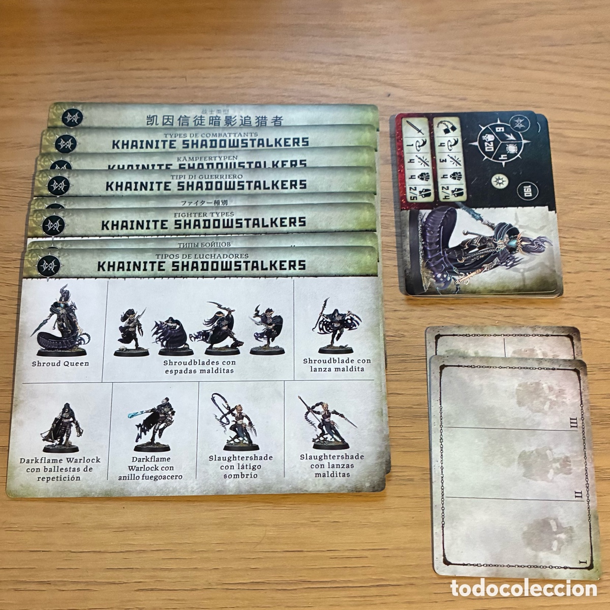 Juegos antiguos: Cartas Warhammer Warcry Khainite Shadowstalkers