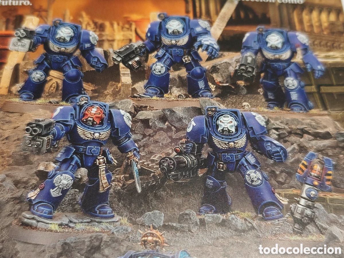 Juegos antiguos: Escuadra Marines espaciales en armadura de exterminador Warhammer 40000 Combat Patrol Armageddon