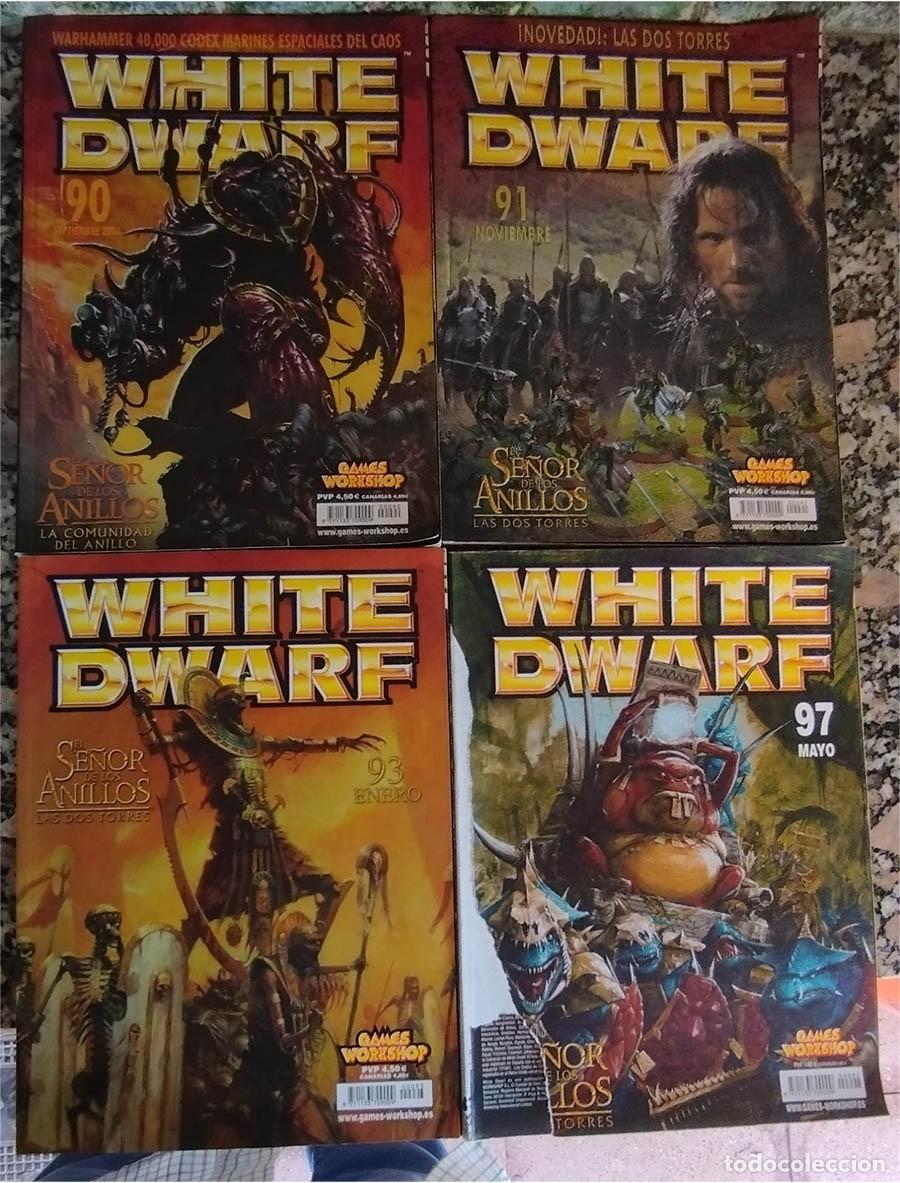 Juegos antiguos: WARHAMMER 4 REVISTAS WHITE DWARF N.&ordm; 90 &ndash; 91 &ndash; 93 &ndash; 97 A&Ntilde;O 2002/03 -- MIRA EL CONTENIDO