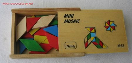 Juegos antiguos: JUEGO .. MINI MOSAIC GOULA .. de madera - Foto 2