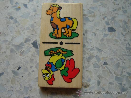 Juegos antiguos: DOMIN&Oacute; INFANTIL DE MADERA - Foto 2