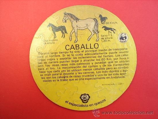 Juegos antiguos: ROMPECABEZAS -PROPAGANDA DE QUESOS -CABALLO-1979 - Foto 2