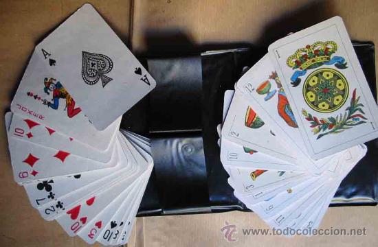 Juegos antiguos: ESTUCHE DOS BARAJAS: ESPA&Ntilde;OLA Y POQUER - Foto 1