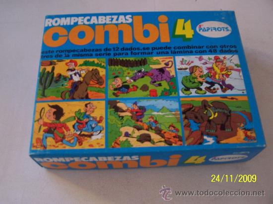 Juegos antiguos: ROMPECABEZAS COMBI 4- PAPIROTS.- EDICIONES JMT, MATAR&Oacute; ESPA&Ntilde;A.-SIN USAR - Foto 2