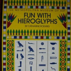 Juegos antiguos: FUN WITH HIEROGLYPHS,24 ESTAMPILLAS,JEROGLIFICO.ESCRITURA EGIPCIA.28.5X18