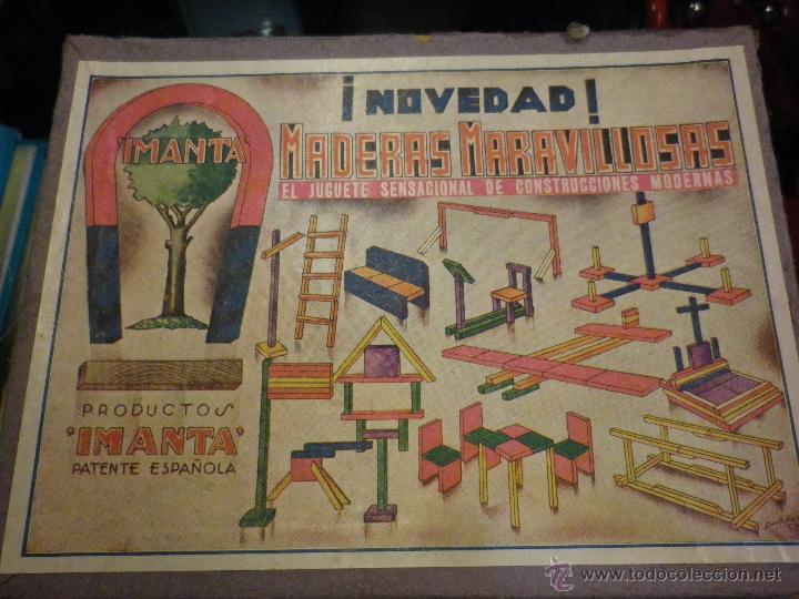 Juegos antiguos: Juego de construcci&oacute;n de madera Imanta - Foto 1
