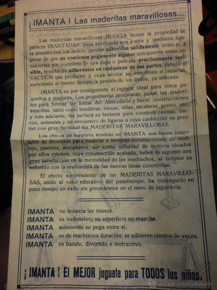 Juegos antiguos: Juego de construcci&oacute;n de madera Imanta - Foto 4