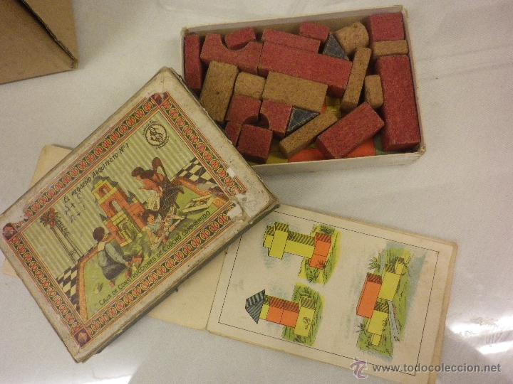 Juegos antiguos: Juego de construcci&oacute;n de corcho El Peque&ntilde;o Arquitecto - Foto 3