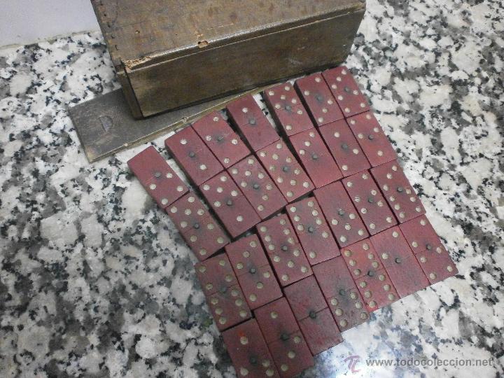 Juegos antiguos: ANTIGUO JUEGO DE DOMINO DE MADERA - Foto 4