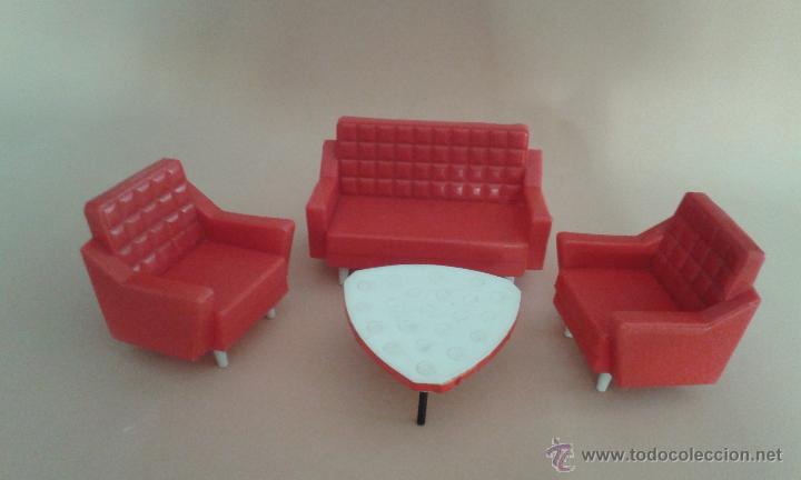Juegos antiguos: CONJUNTO DE SOFA Y SILLONES - Foto 1