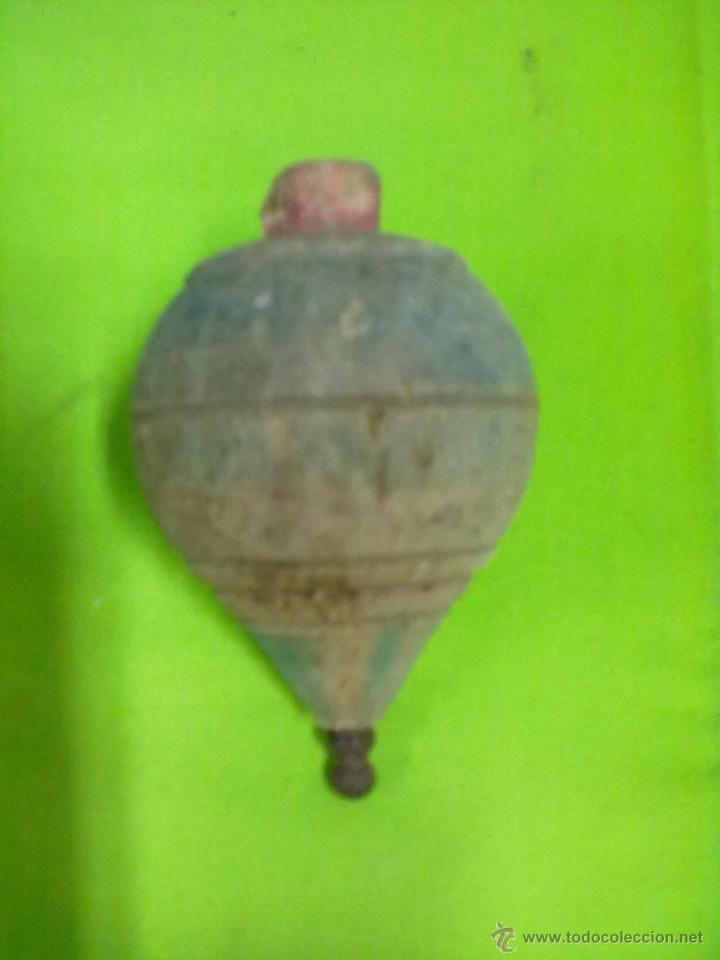 Juegos antiguos: TROMPA PEONZA MADERA - Foto 1