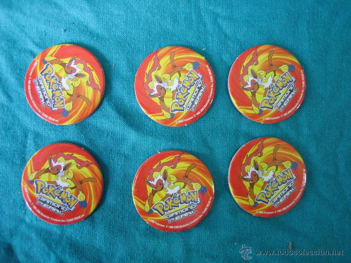 Juegos antiguos: Juego de chapas Pokemon - Foto 2