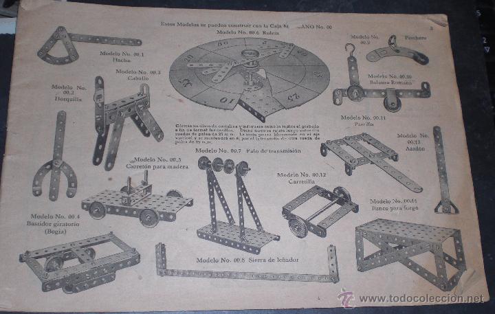 Juegos antiguos: Antiguas intrucciones mecano - Foto 1