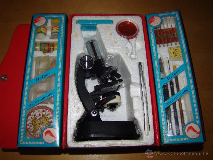 Juegos antiguos: Antiguo microscopio - Made in Japan - Foto 1