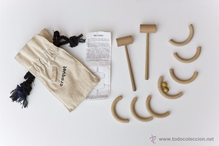 Juegos antiguos: Antiguo Juego de Mesa Croquet, de madera - Foto 1