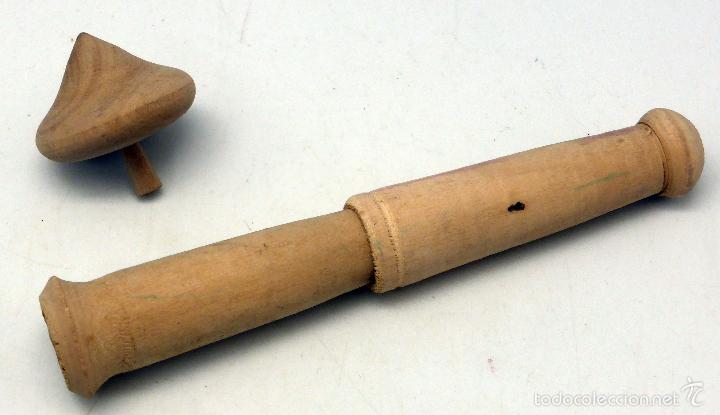 antigua peonza trompo de madera usada años 80 - Compra venta en  todocoleccion