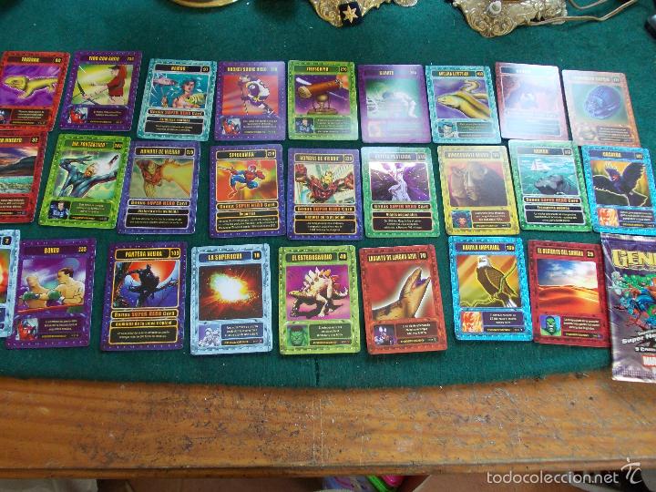 Juegos antiguos: Cartas de h&eacute;roes de Marvel - Foto 1