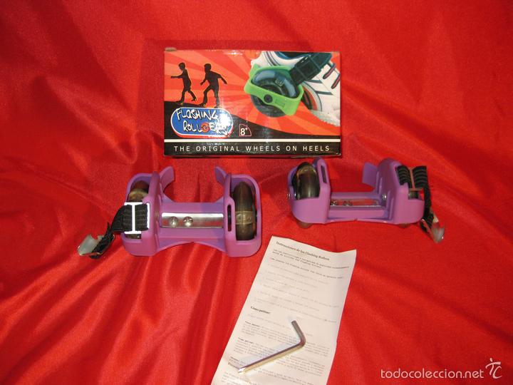 Juegos antiguos: FLASHING ROLLERS-RUEDAS PARA ADAPTAR A CUALQUIER ZAPATO - Foto 2