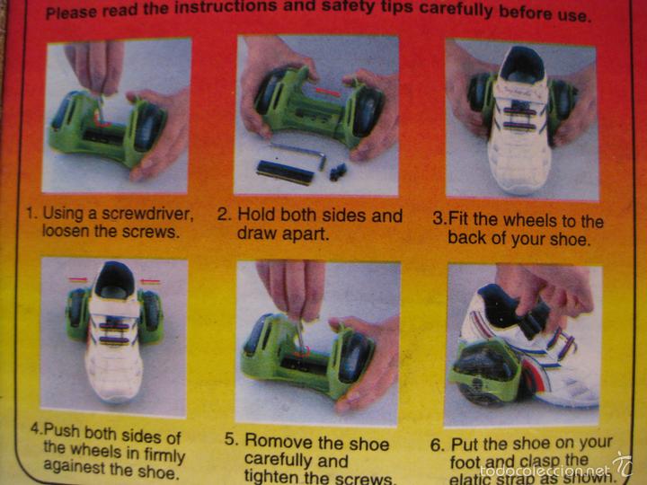 Juegos antiguos: FLASHING ROLLERS-RUEDAS PARA ADAPTAR A CUALQUIER ZAPATO - Foto 3