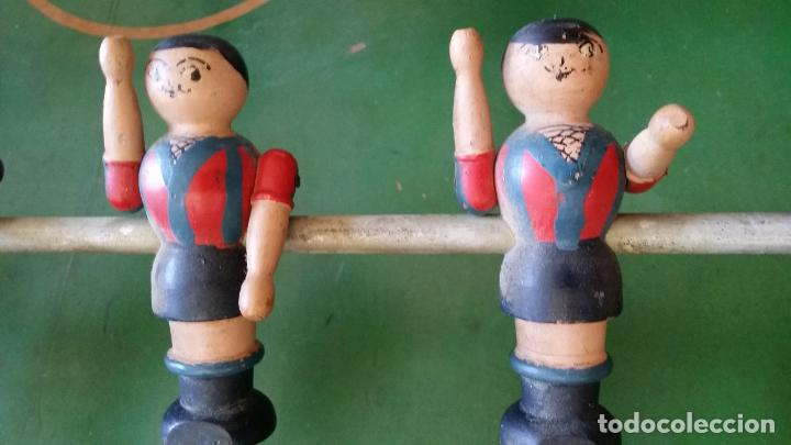 Juegos antiguos: ANTIGUO FUTBOLIN DE MADERA - Foto 8