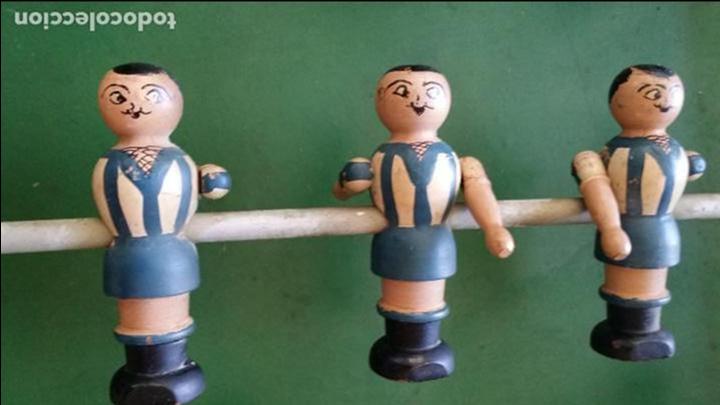 Juegos antiguos: ANTIGUO FUTBOLIN DE MADERA - Foto 9