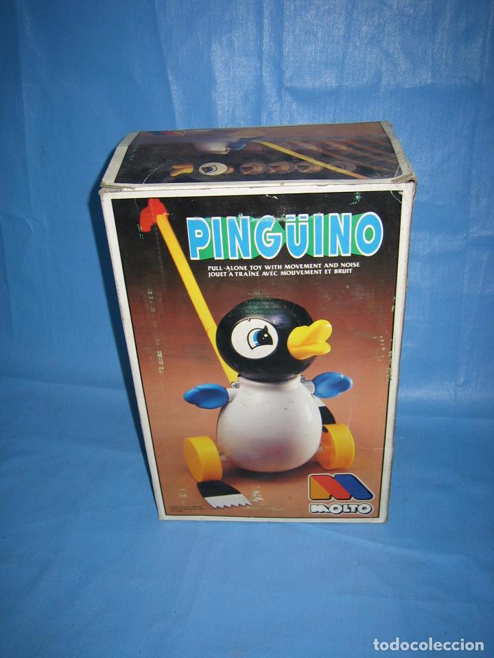Juegos antiguos: 12 ping&uuml;ino de juguete de Molto - Foto 6