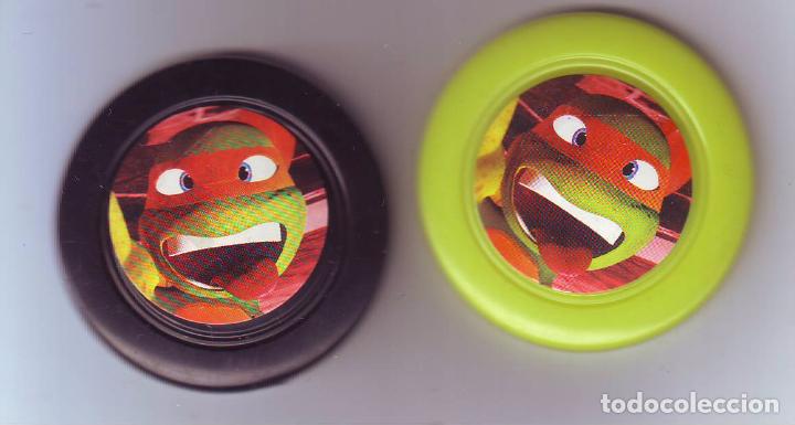 Juegos antiguos: 2 TAZOS TORTUGAS NINJA. - Foto 1