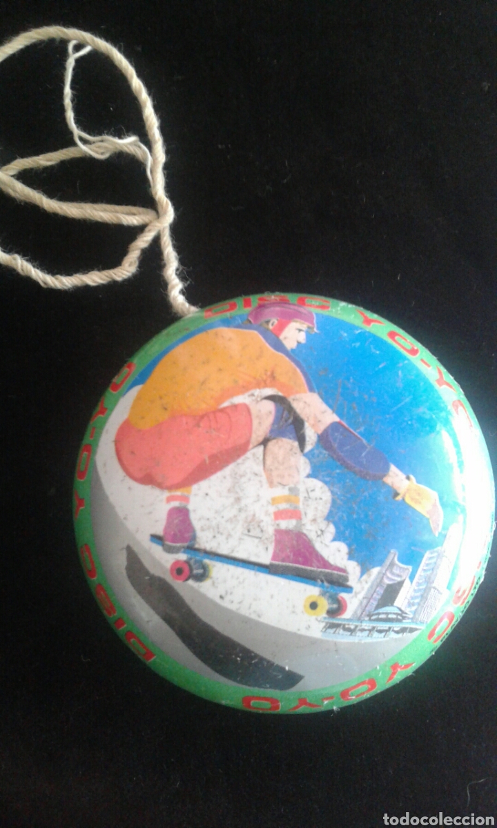 Juegos antiguos: Antiguo yo-yo disc metal - Foto 1