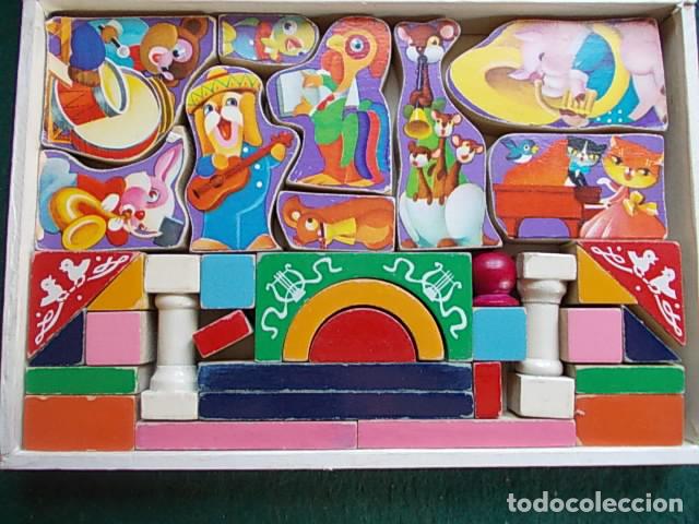 Juegos antiguos: Juguete de bloques de animales - Foto 1