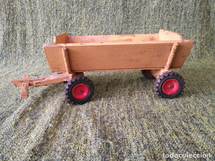 Juegos antiguos: Juguete Carro remolque madera - Foto 1