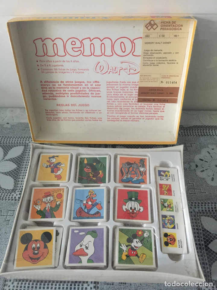 Juego Memory Walt Disney Educa Sin Usar Rave Sold At Auction